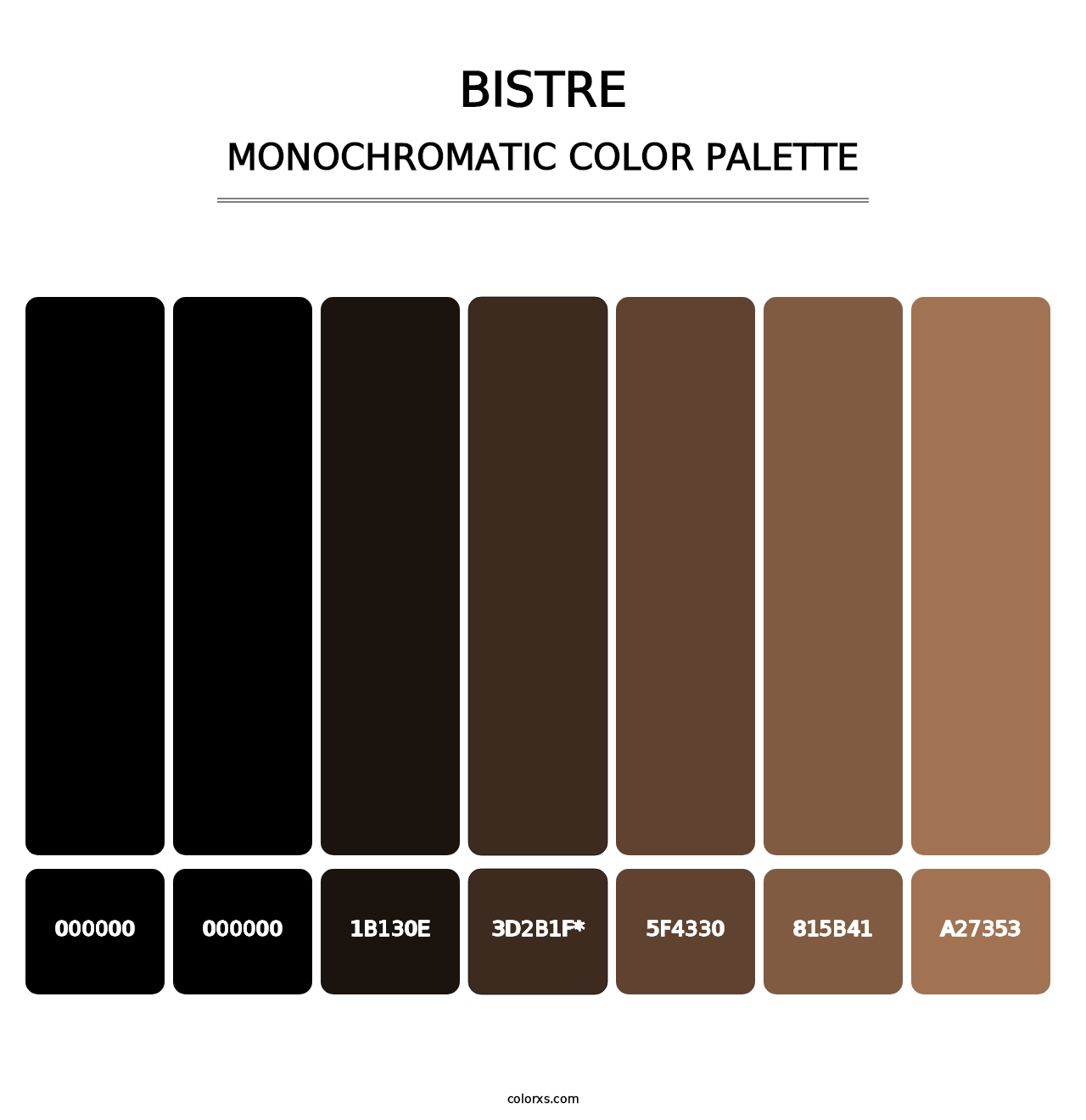 Bistre - Monochromatic Color Palette