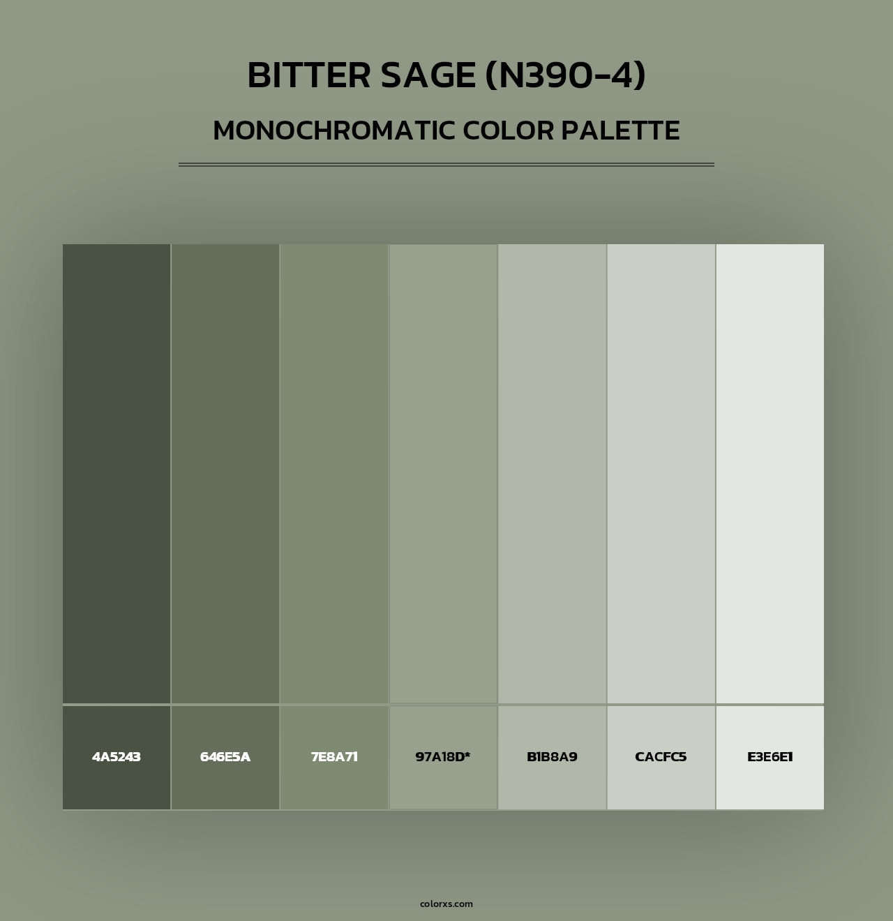 Bitter Sage (N390-4) - Monochromatic Color Palette