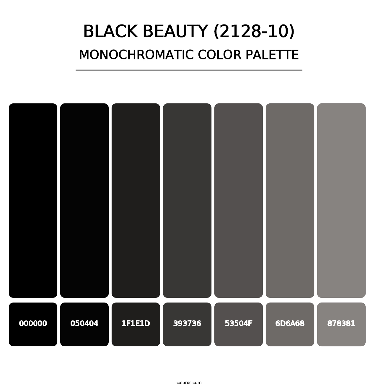 Black Beauty (2128-10) - Monochromatic Color Palette
