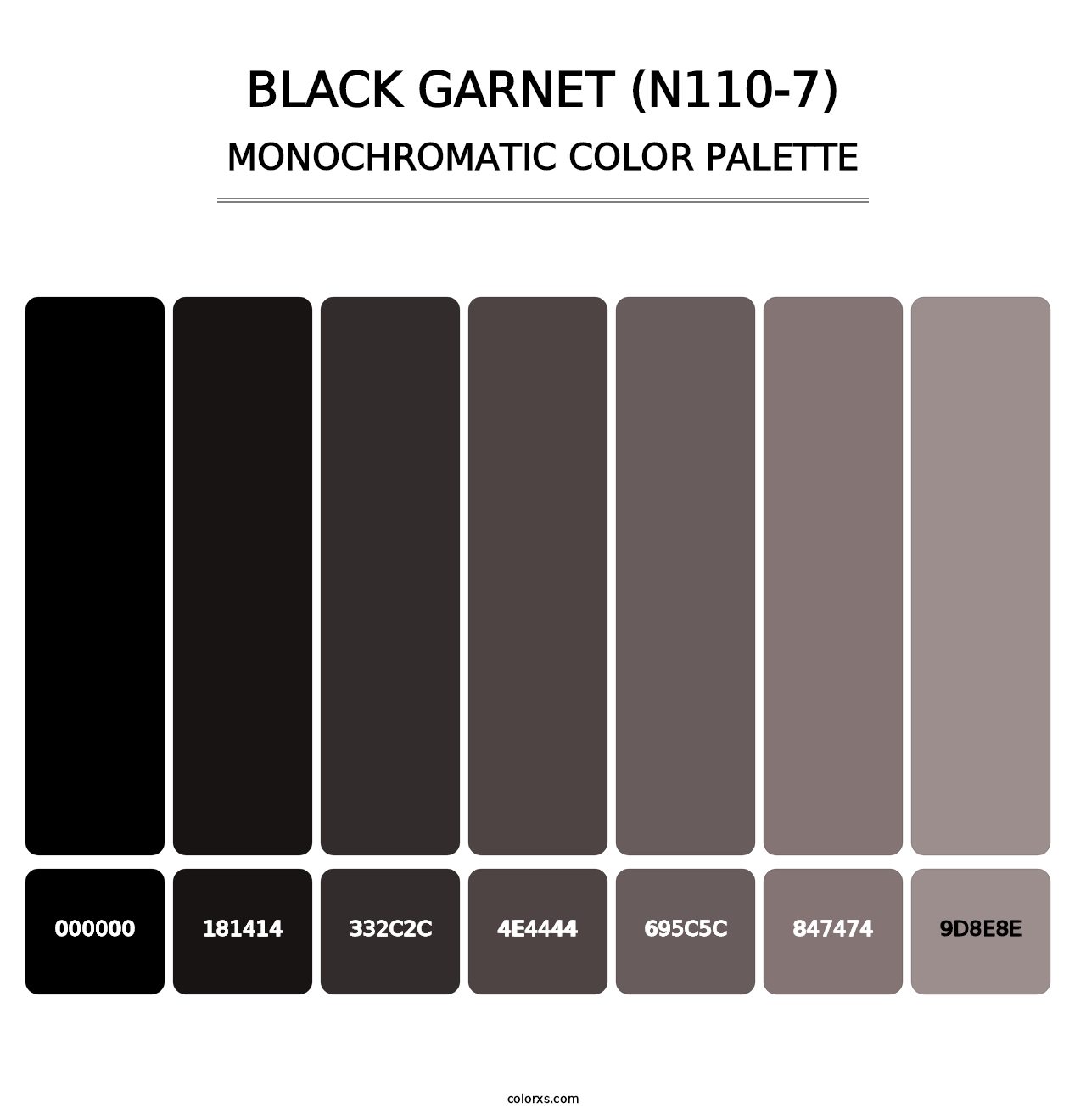 Black Garnet (N110-7) - Monochromatic Color Palette