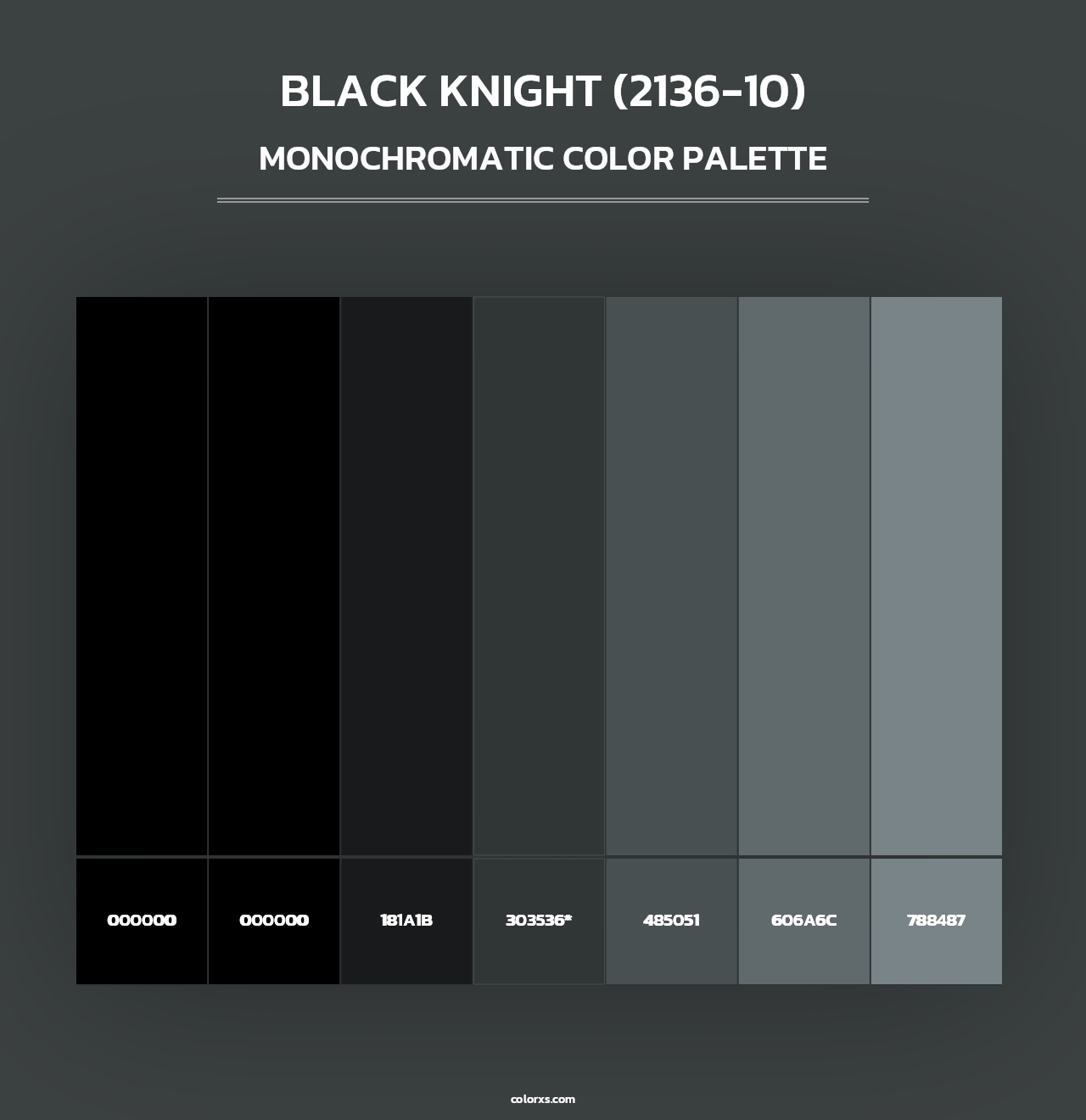 Black Knight (2136-10) - Monochromatic Color Palette