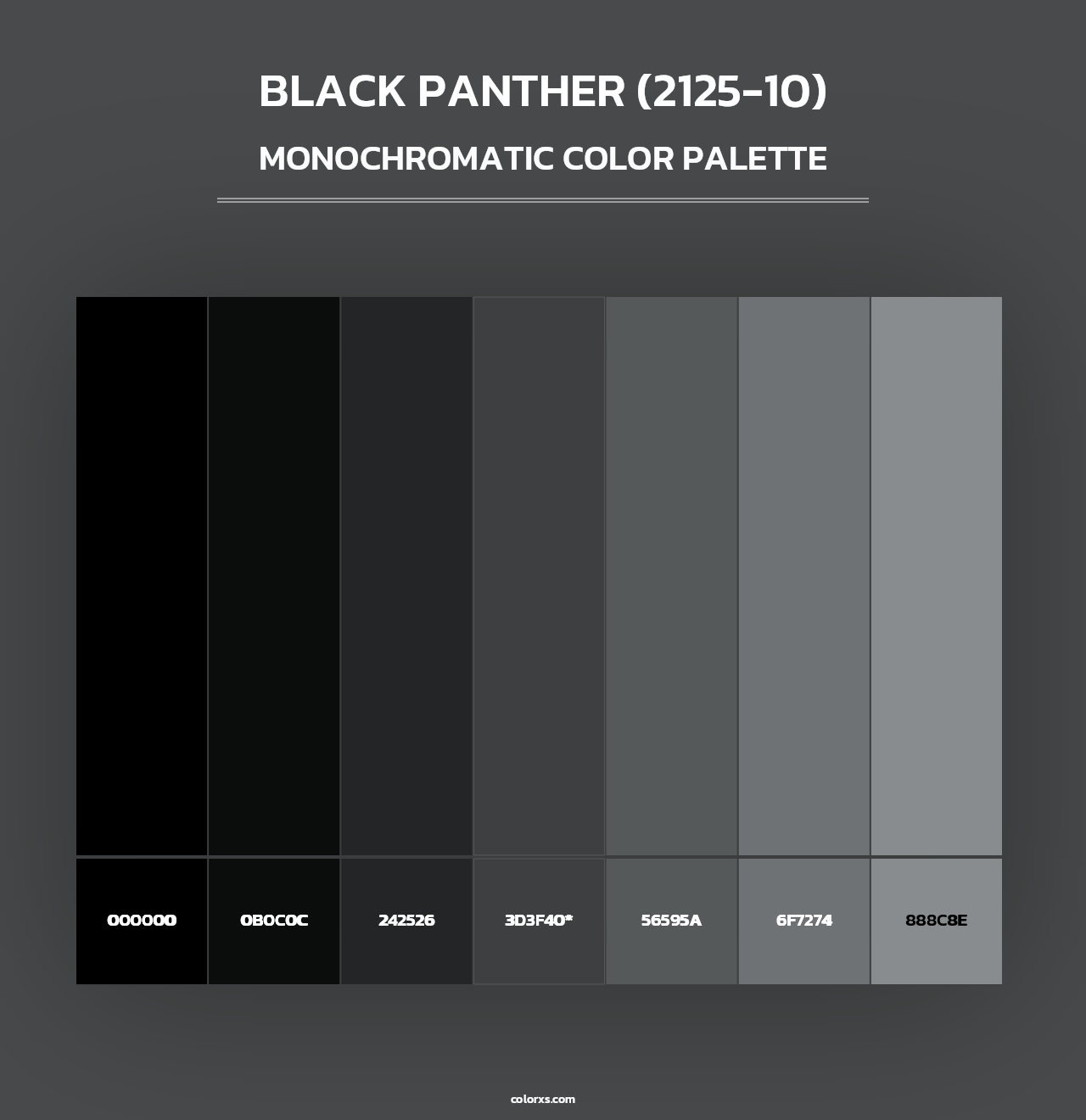 Black Panther (2125-10) - Monochromatic Color Palette
