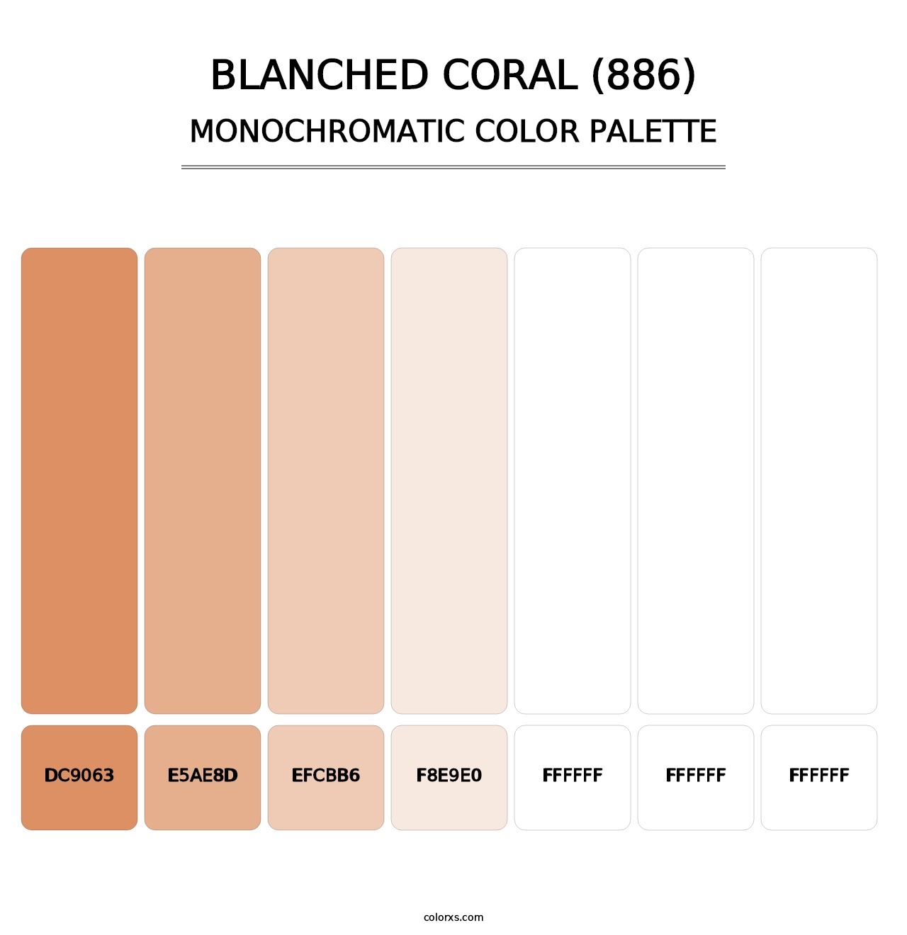 Blanched Coral (886) - Monochromatic Color Palette