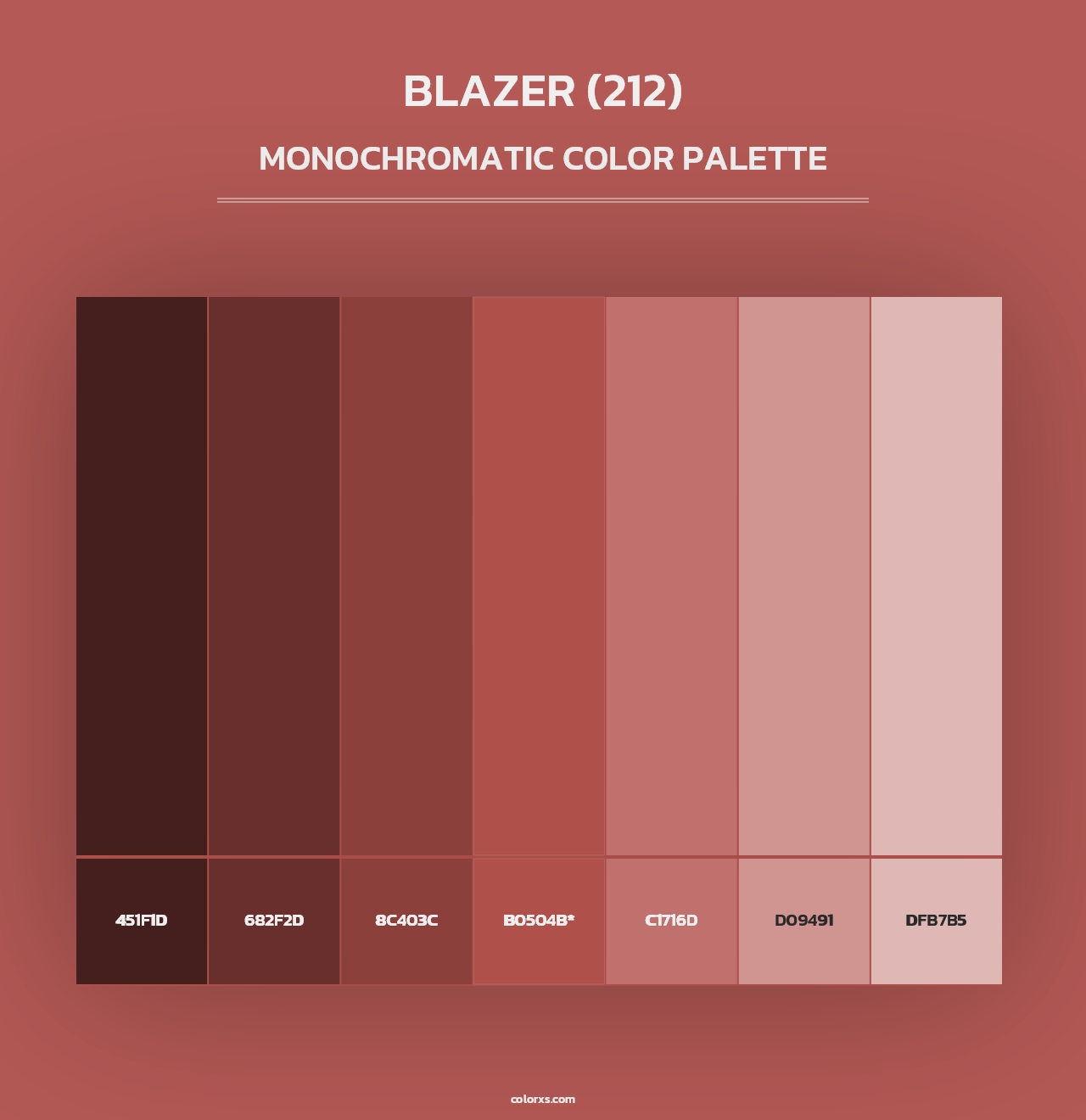 Blazer (212) - Monochromatic Color Palette