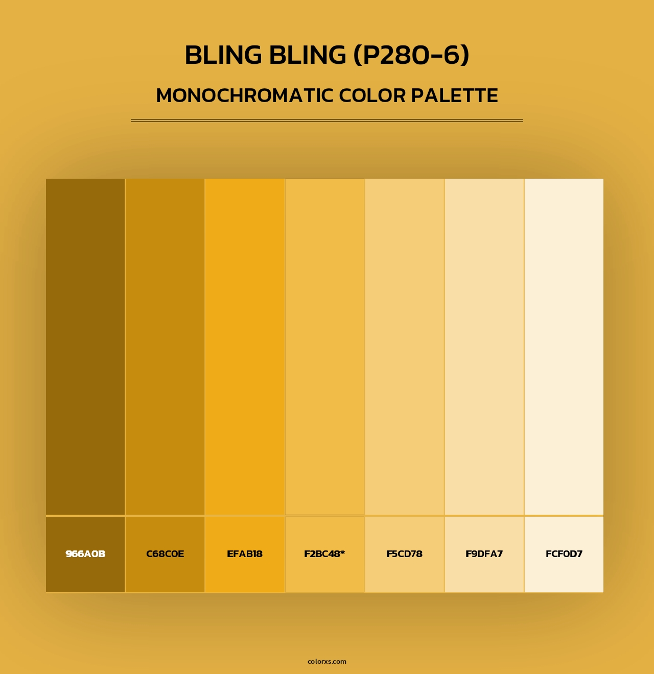 Bling Bling (P280-6) - Monochromatic Color Palette