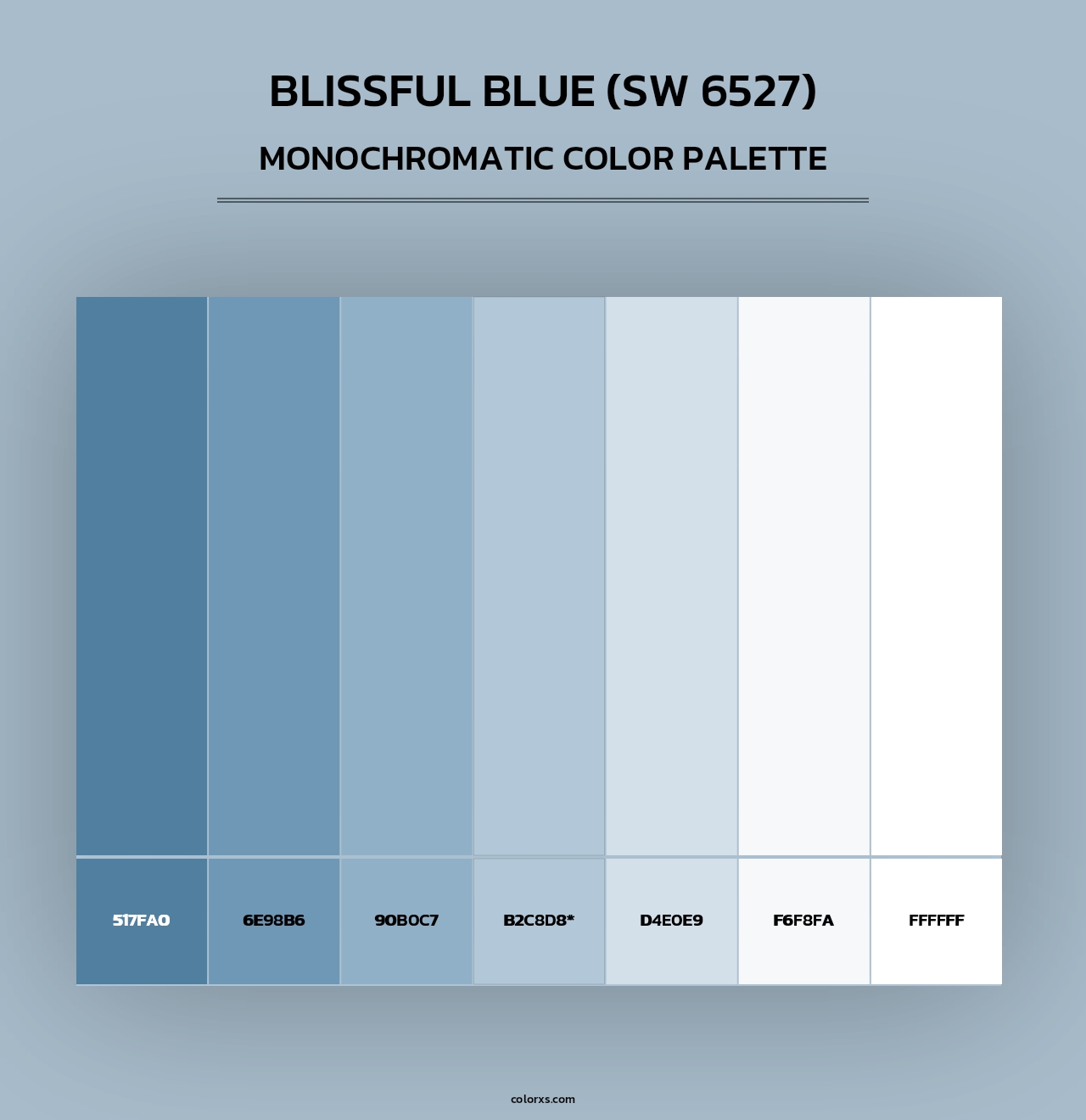 Blissful Blue (SW 6527) - Monochromatic Color Palette
