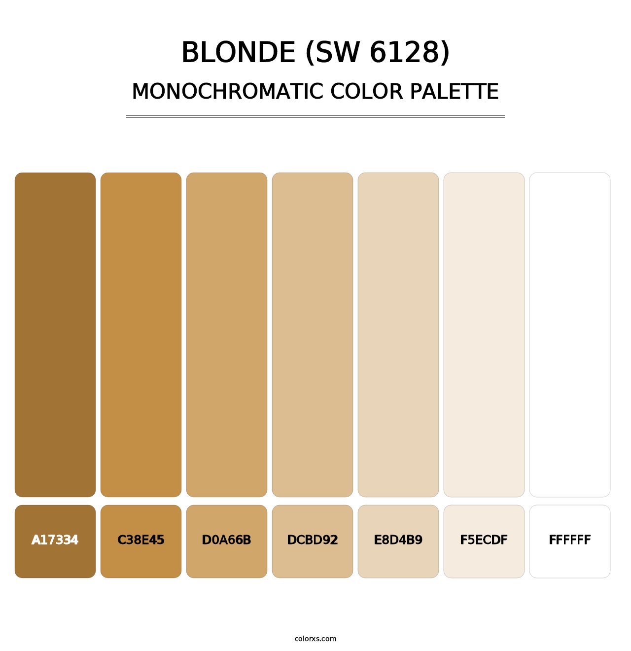 Blonde (SW 6128) - Monochromatic Color Palette