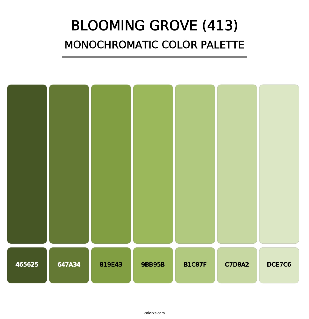 Blooming Grove (413) - Monochromatic Color Palette