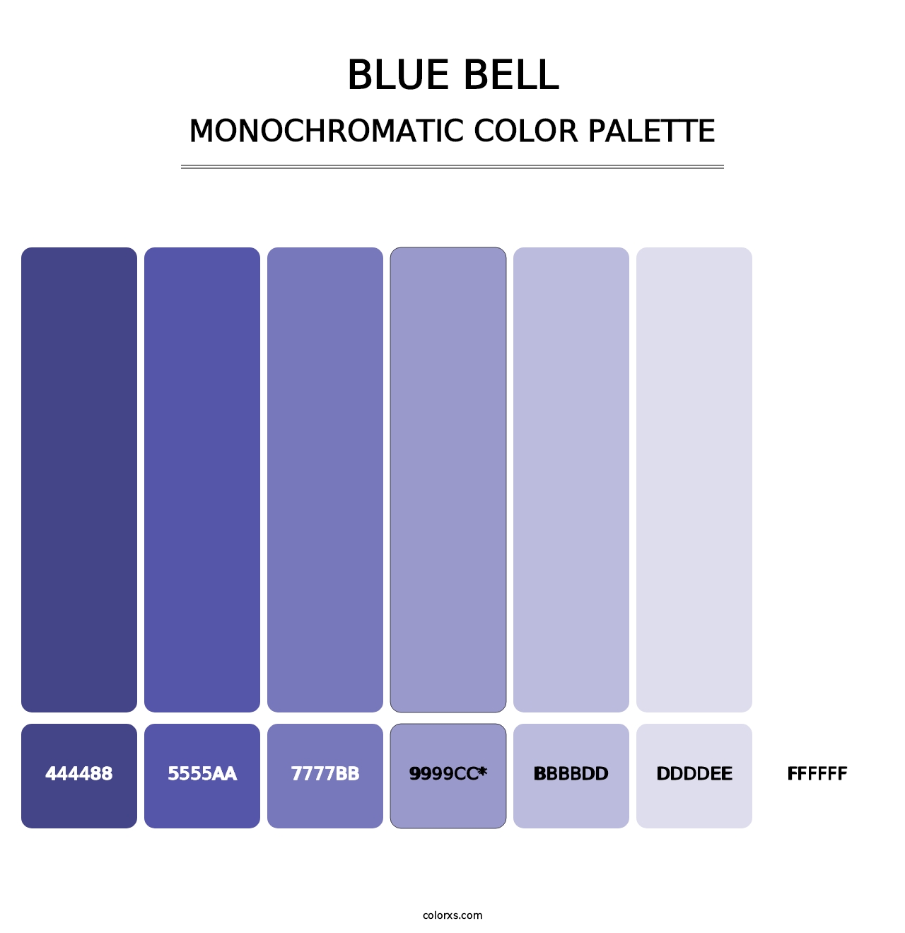 Blue Bell - Monochromatic Color Palette