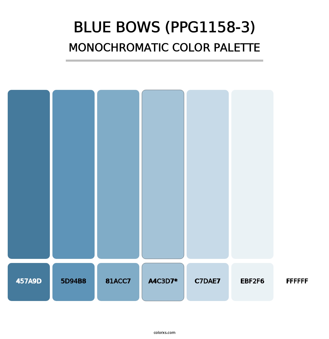 Blue Bows (PPG1158-3) - Monochromatic Color Palette