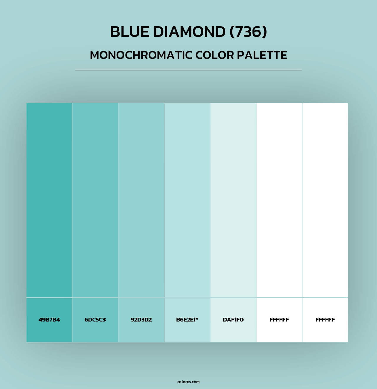 Blue Diamond (736) - Monochromatic Color Palette