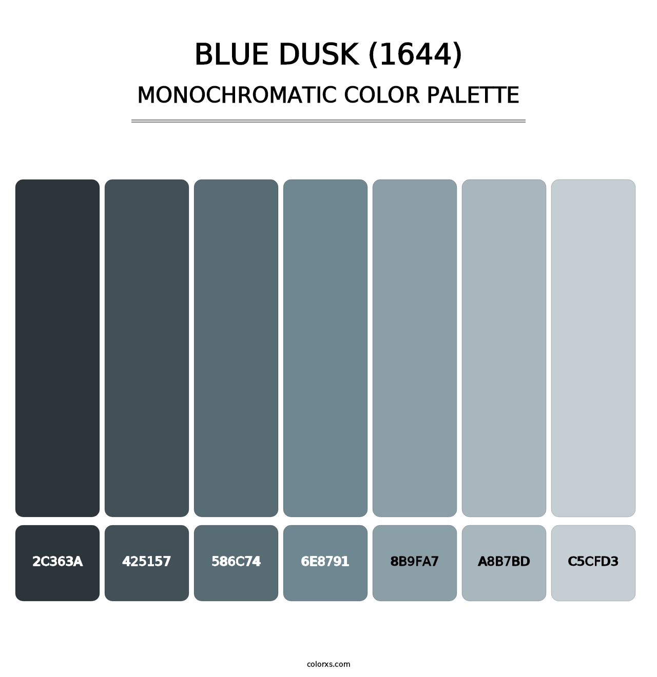 Blue Dusk (1644) - Monochromatic Color Palette