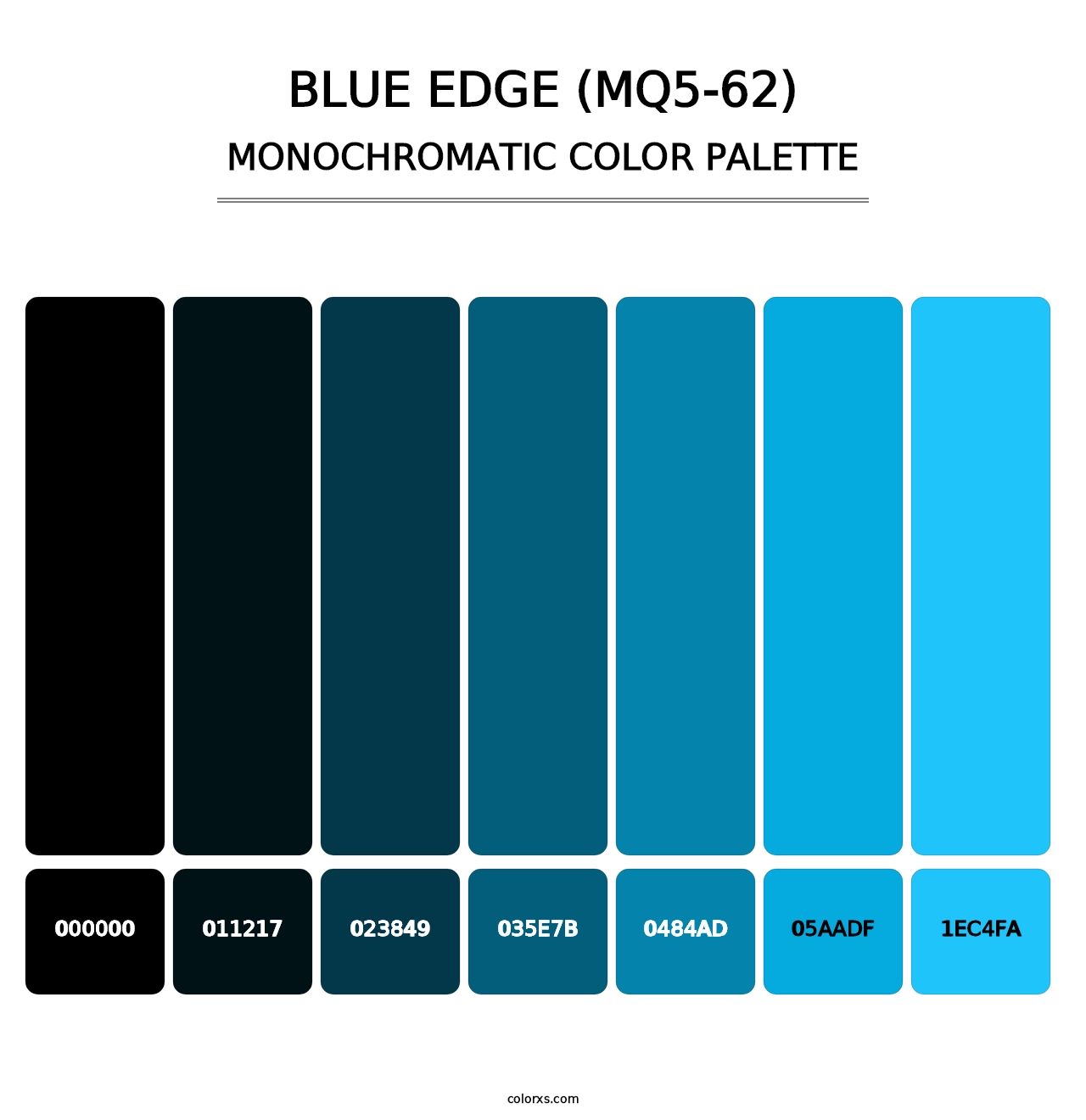 Blue Edge (MQ5-62) - Monochromatic Color Palette