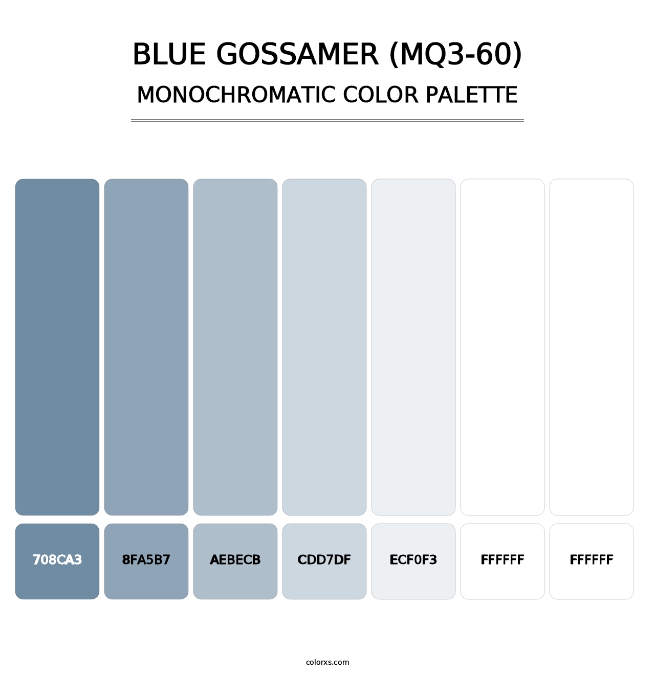Blue Gossamer (MQ3-60) - Monochromatic Color Palette