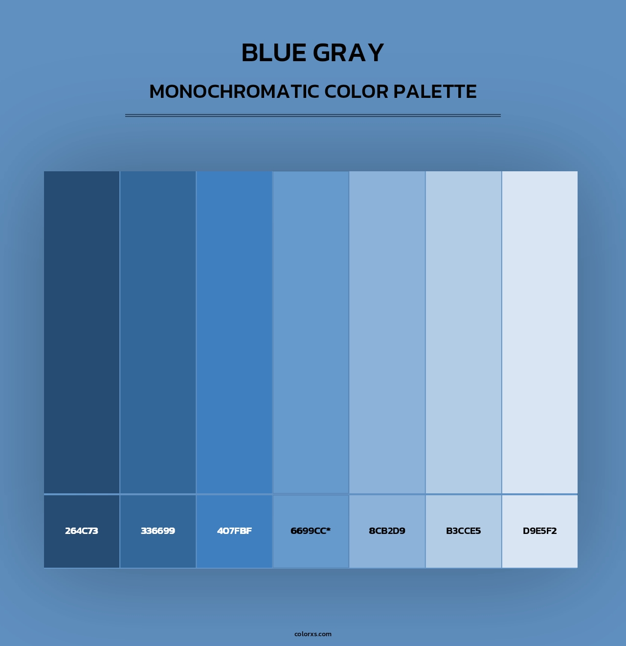 Blue Gray - Monochromatic Color Palette