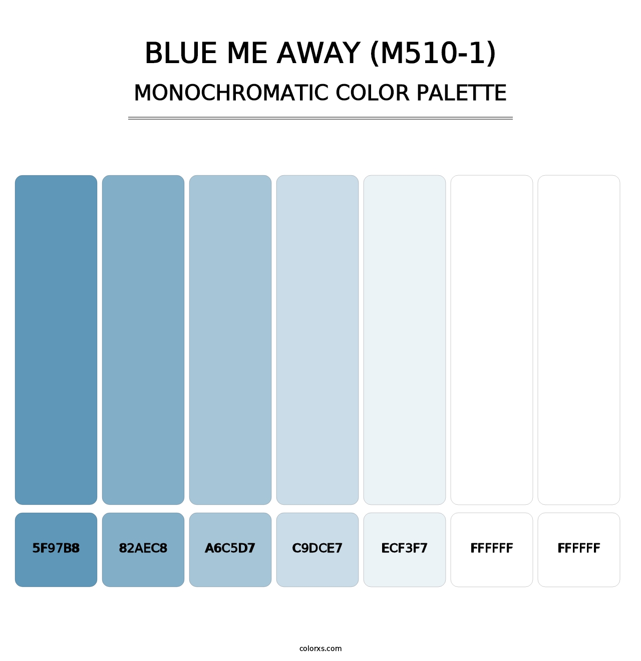 Blue Me Away (M510-1) - Monochromatic Color Palette