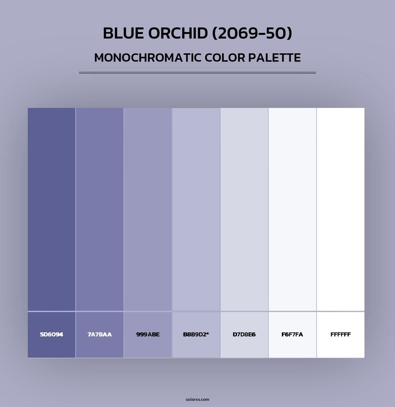 Blue Orchid (2069-50) - Monochromatic Color Palette