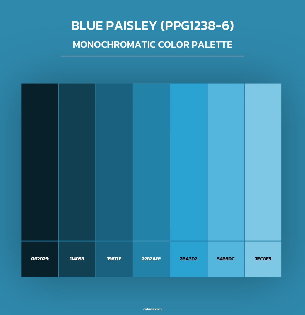Blue Paisley (PPG1238-6) - Monochromatic Color Palette