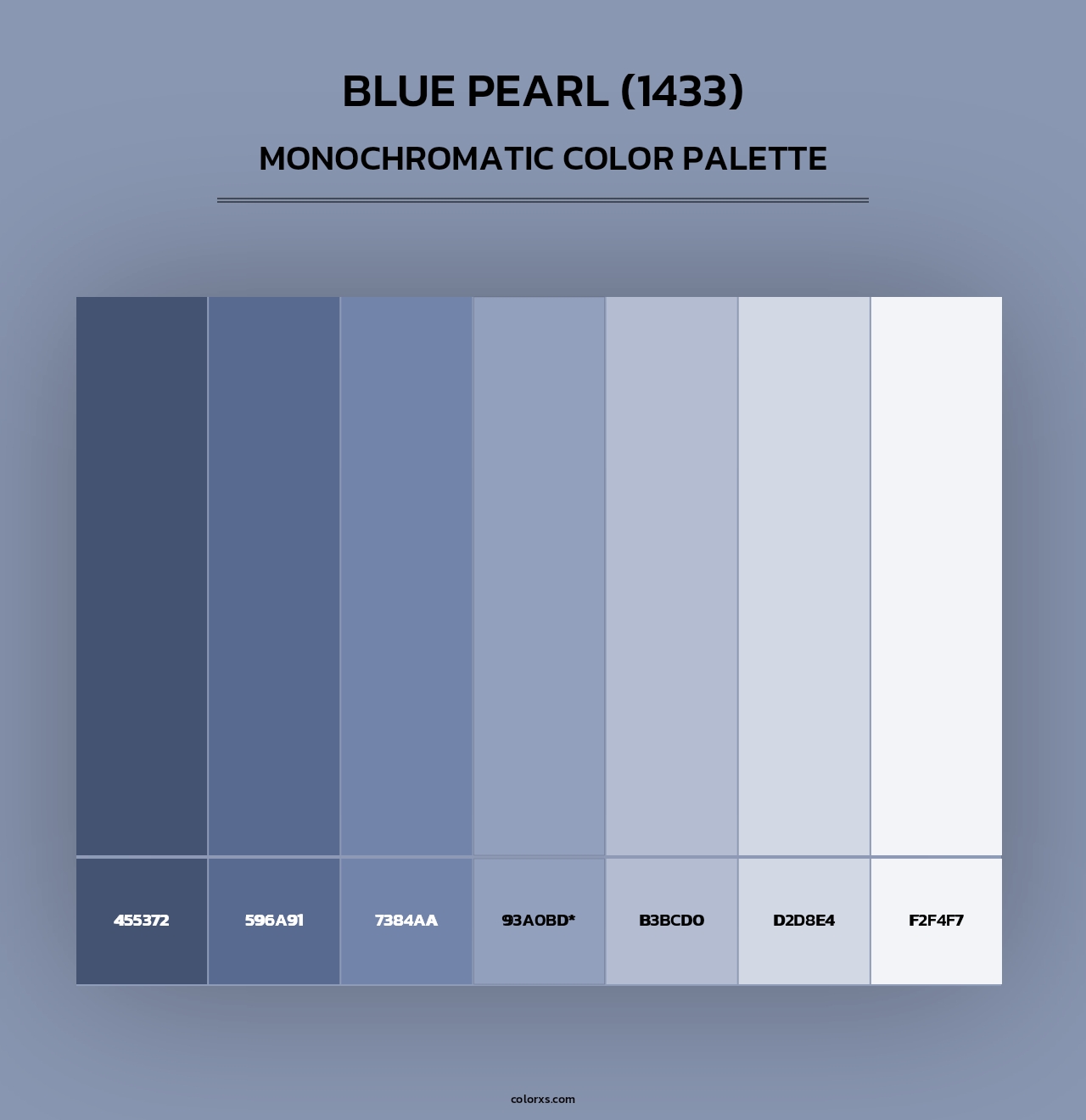 Blue Pearl (1433) - Monochromatic Color Palette