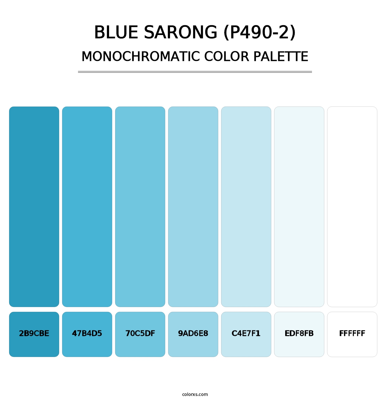 Blue Sarong (P490-2) - Monochromatic Color Palette