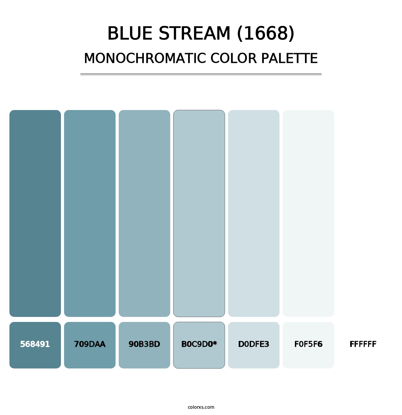 Blue Stream (1668) - Monochromatic Color Palette
