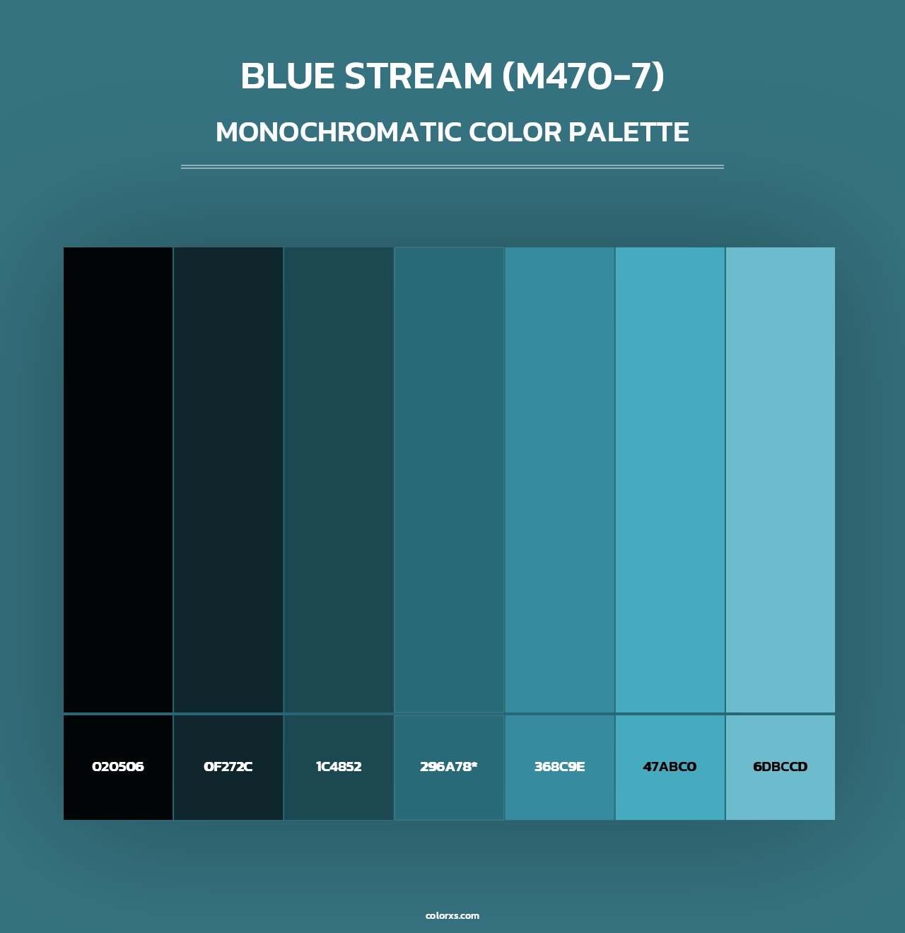 Blue Stream (M470-7) - Monochromatic Color Palette