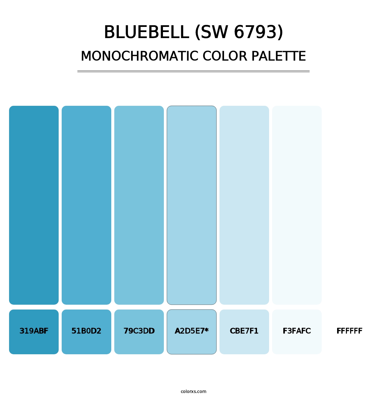 Bluebell (SW 6793) - Monochromatic Color Palette