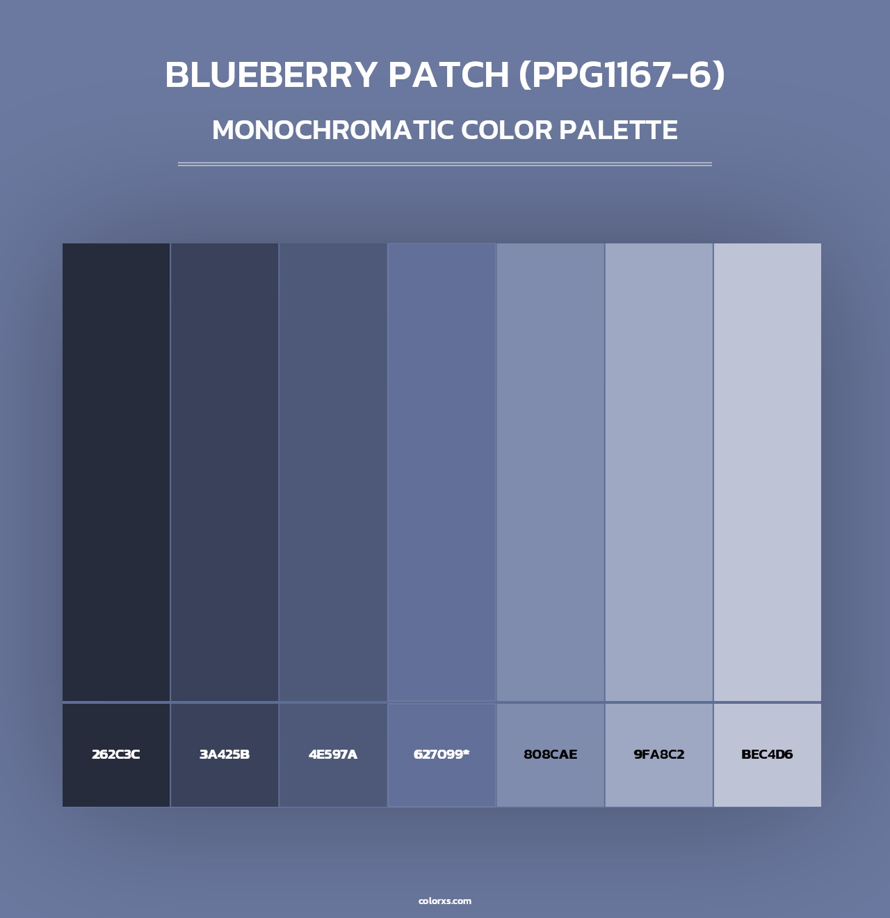 Blueberry Patch (PPG1167-6) - Monochromatic Color Palette