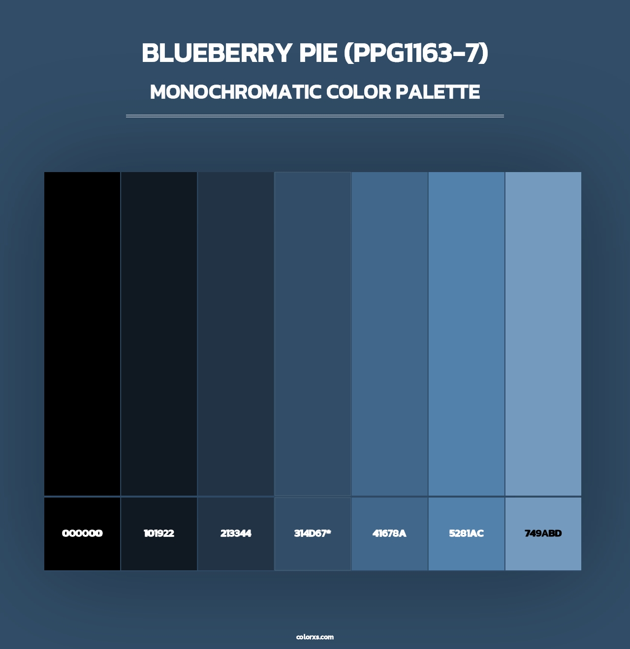 Blueberry Pie (PPG1163-7) - Monochromatic Color Palette