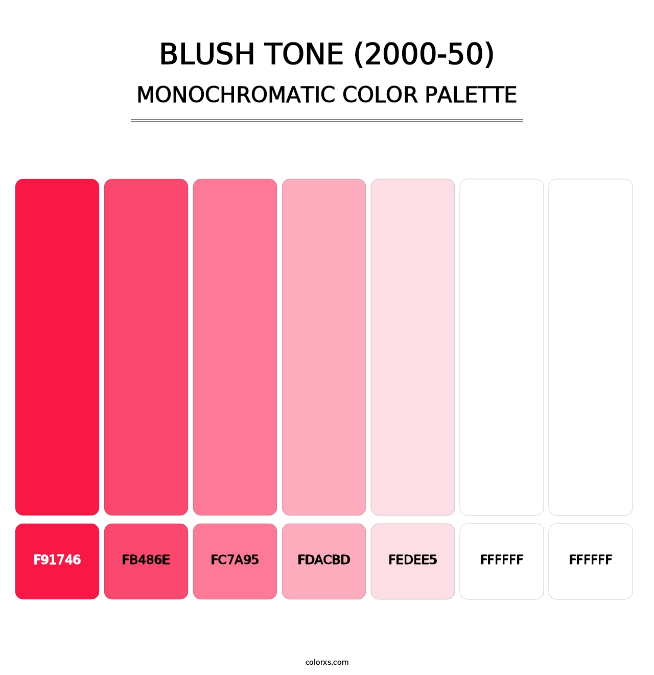 Blush Tone (2000-50) - Monochromatic Color Palette