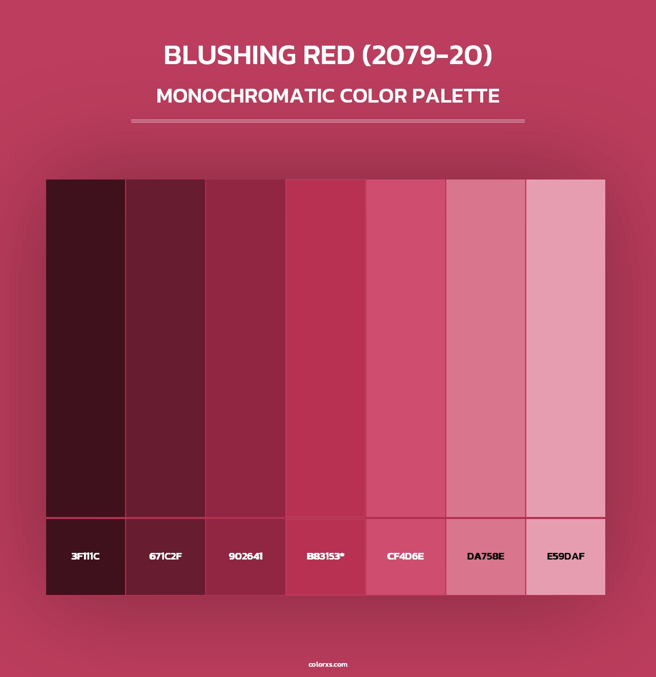Blushing Red (2079-20) - Monochromatic Color Palette