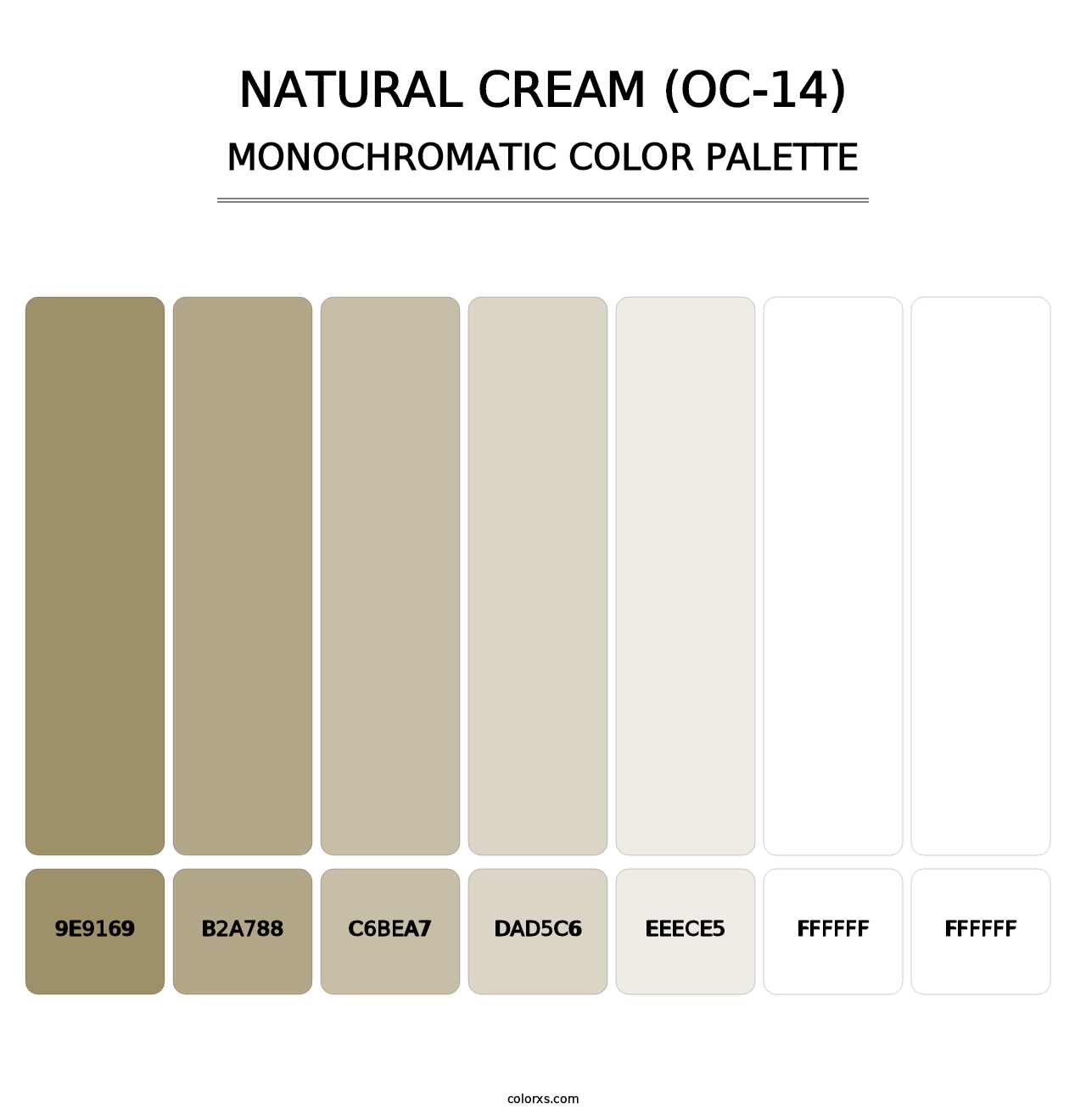 Natural Cream (OC-14) - Monochromatic Color Palette