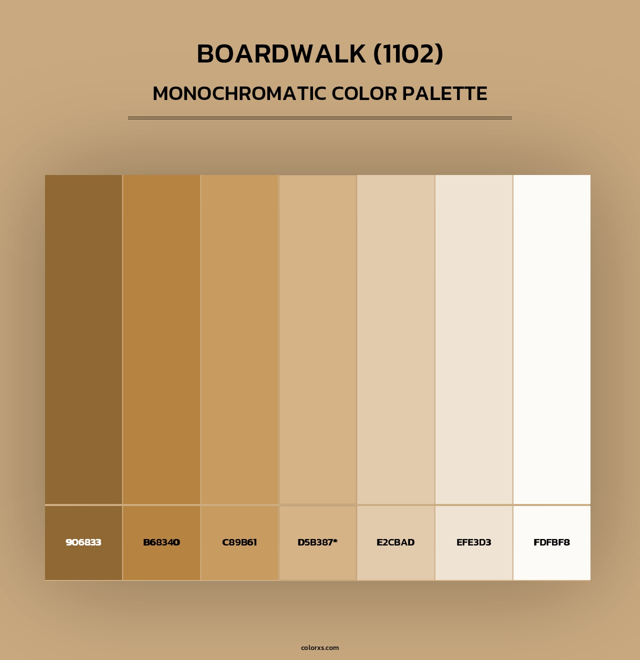Boardwalk (1102) - Monochromatic Color Palette