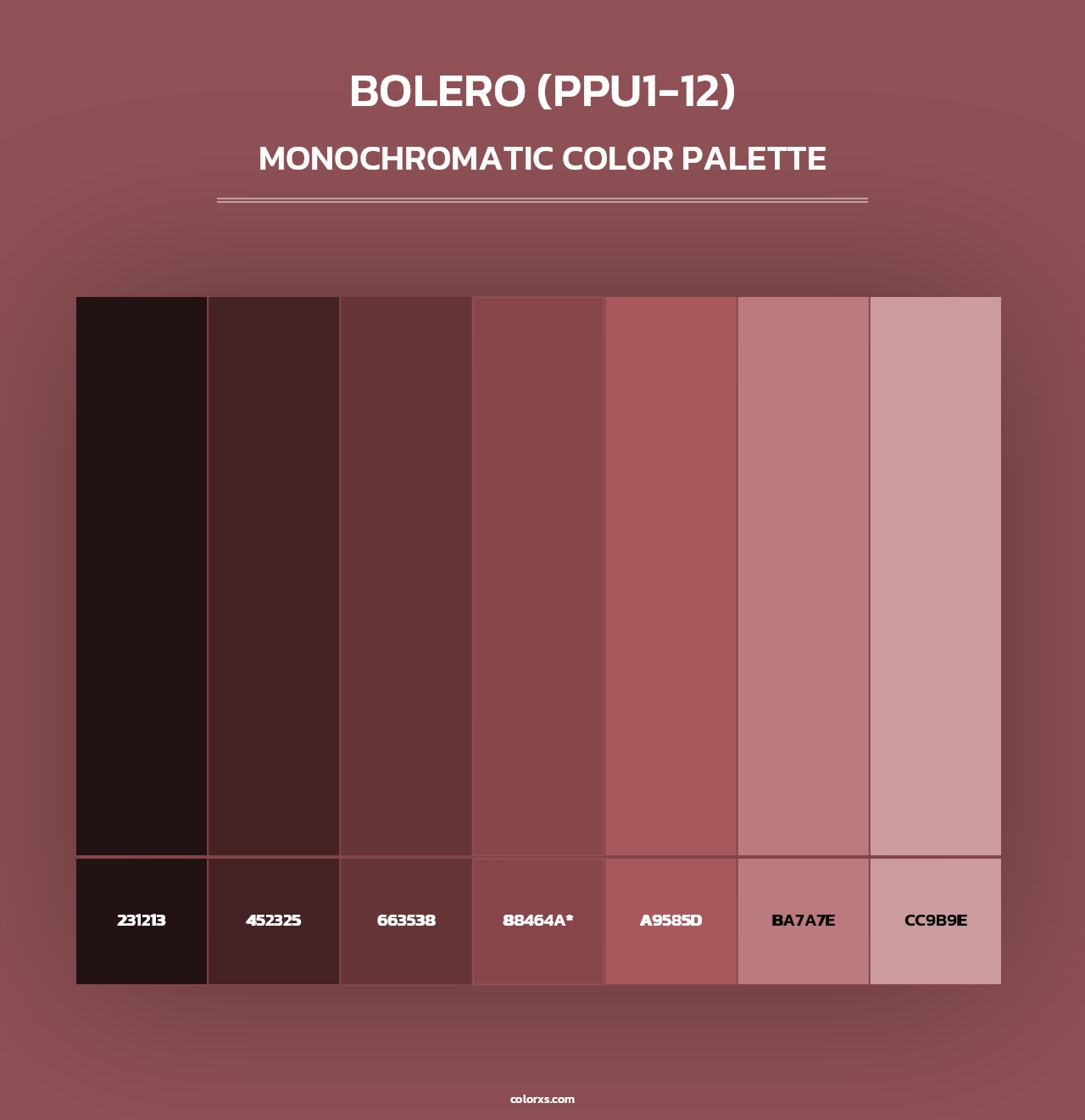 Bolero (PPU1-12) - Monochromatic Color Palette