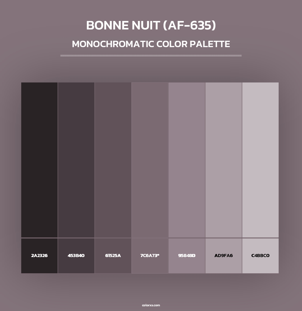 Bonne Nuit (AF-635) - Monochromatic Color Palette