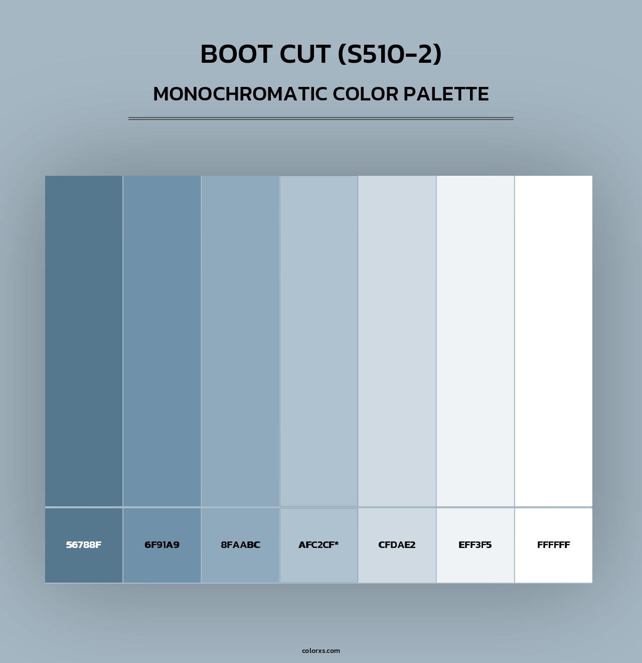 Boot Cut (S510-2) - Monochromatic Color Palette