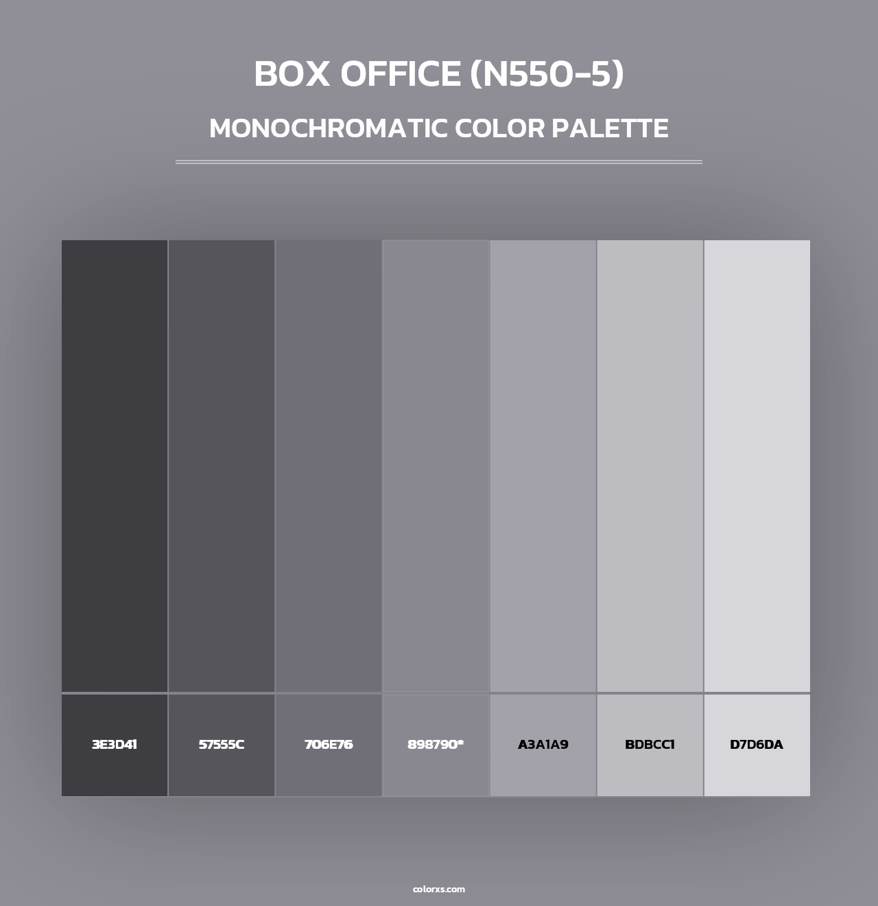 Box Office (N550-5) - Monochromatic Color Palette