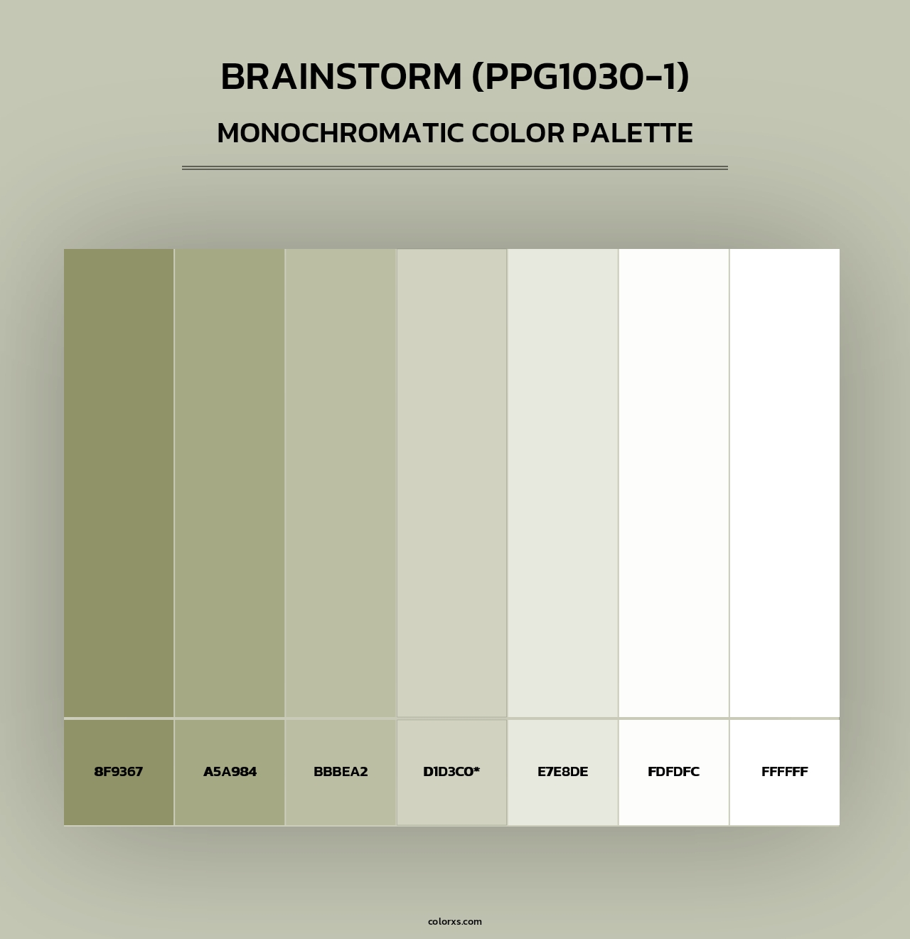 Brainstorm (PPG1030-1) - Monochromatic Color Palette
