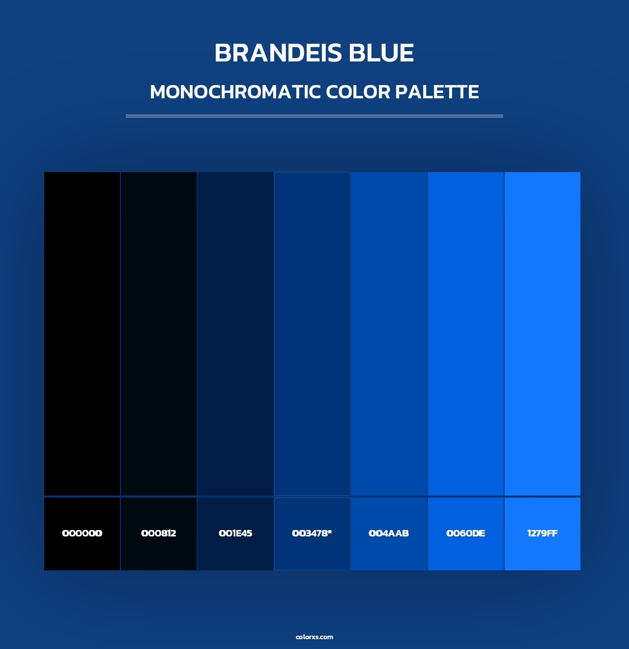 Brandeis Blue - Monochromatic Color Palette