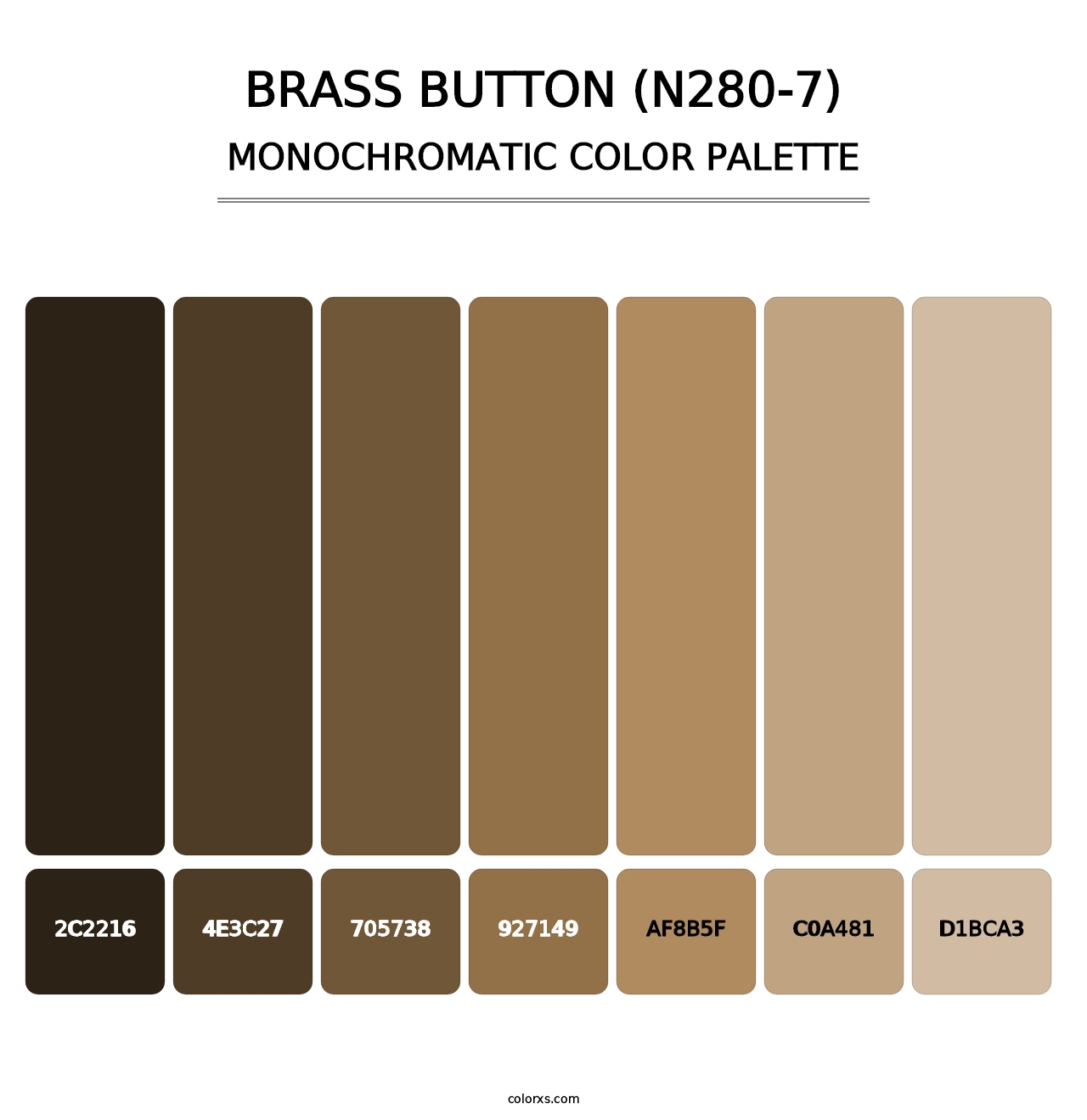 Brass Button (N280-7) - Monochromatic Color Palette