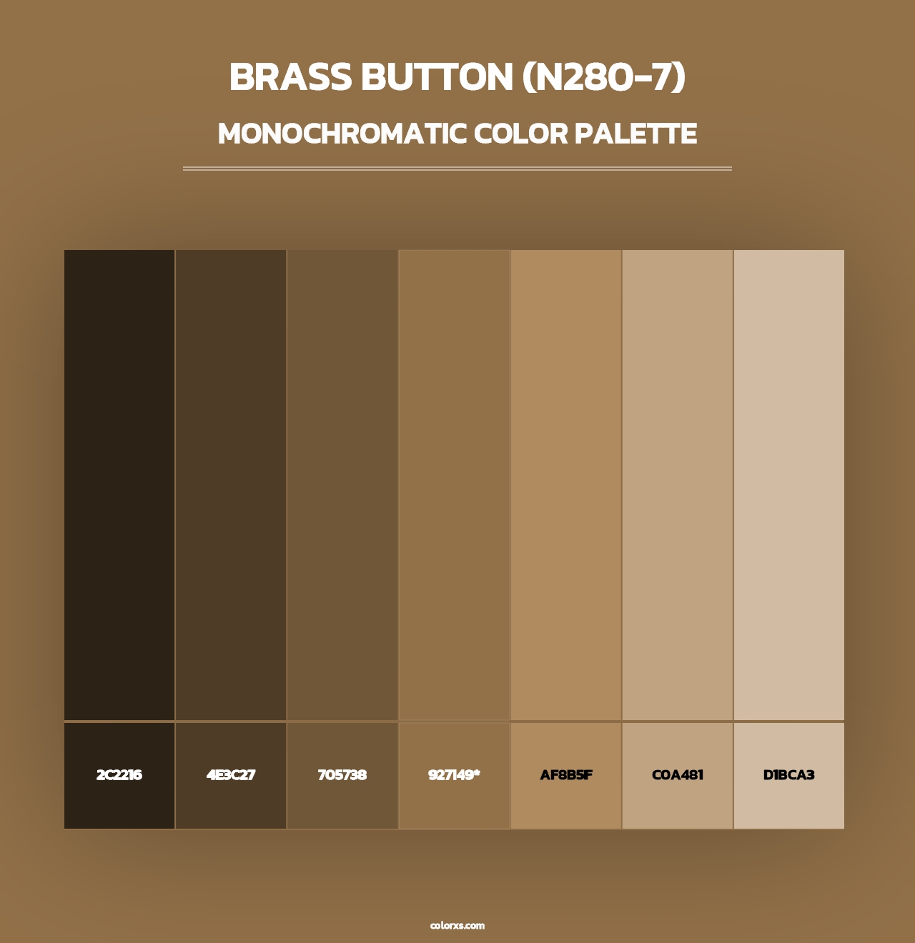 Brass Button (N280-7) - Monochromatic Color Palette