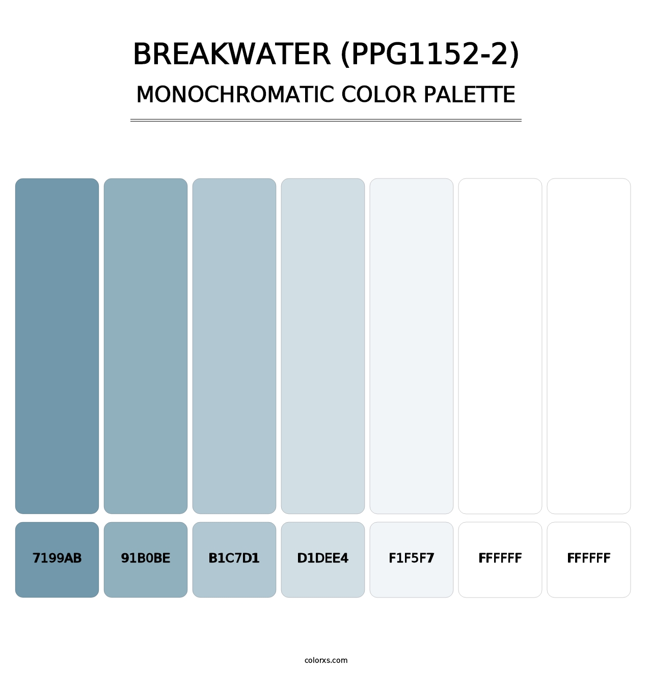 Breakwater (PPG1152-2) - Monochromatic Color Palette