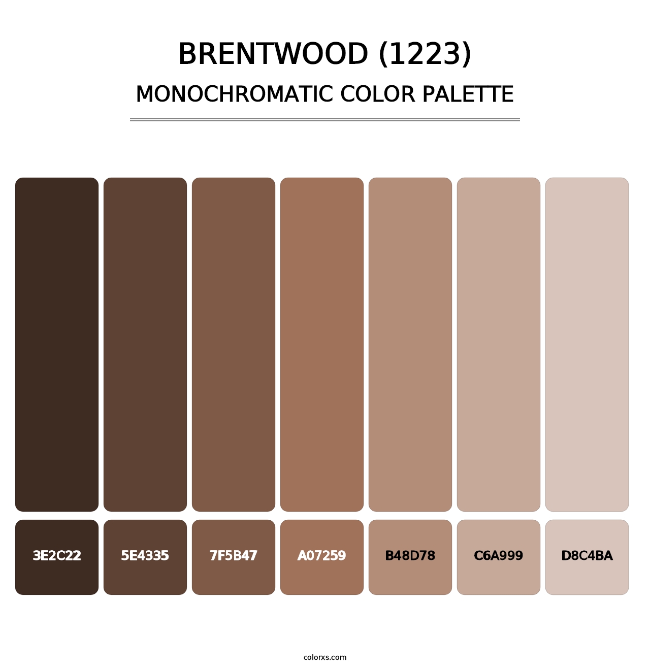 Brentwood (1223) - Monochromatic Color Palette