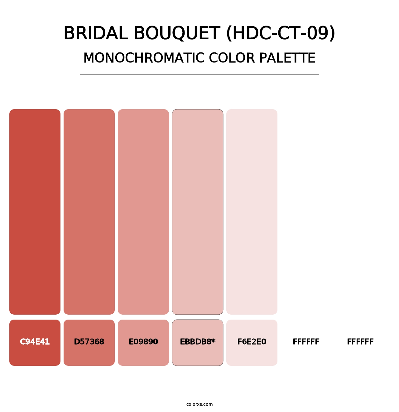 Bridal Bouquet (HDC-CT-09) - Monochromatic Color Palette