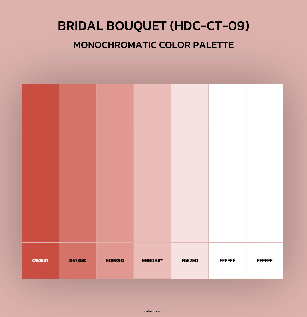 Bridal Bouquet (HDC-CT-09) - Monochromatic Color Palette