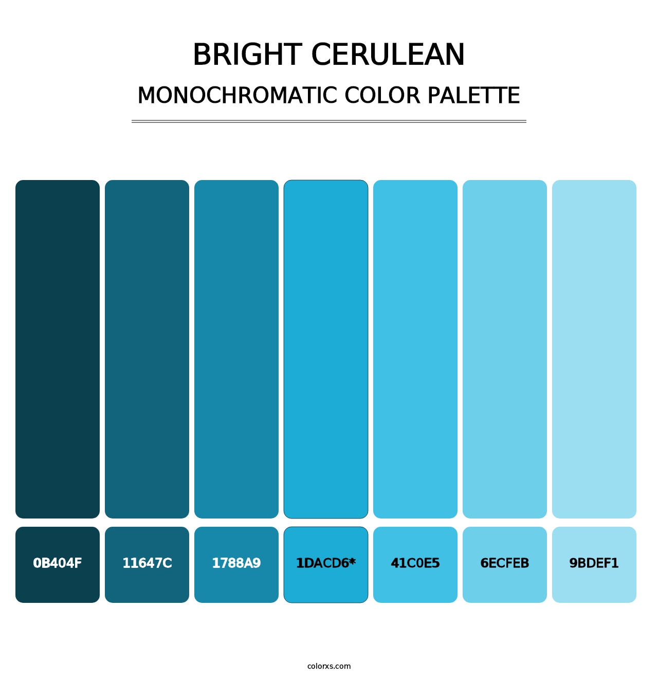 Bright Cerulean - Monochromatic Color Palette