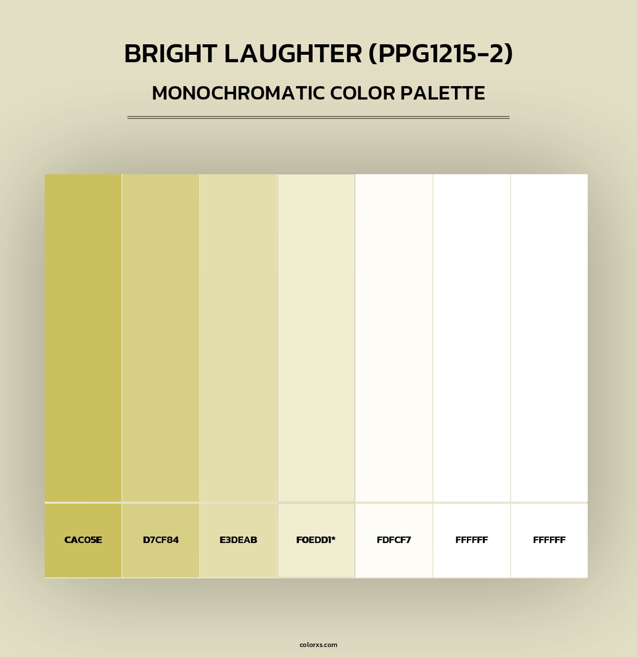 Bright Laughter (PPG1215-2) - Monochromatic Color Palette