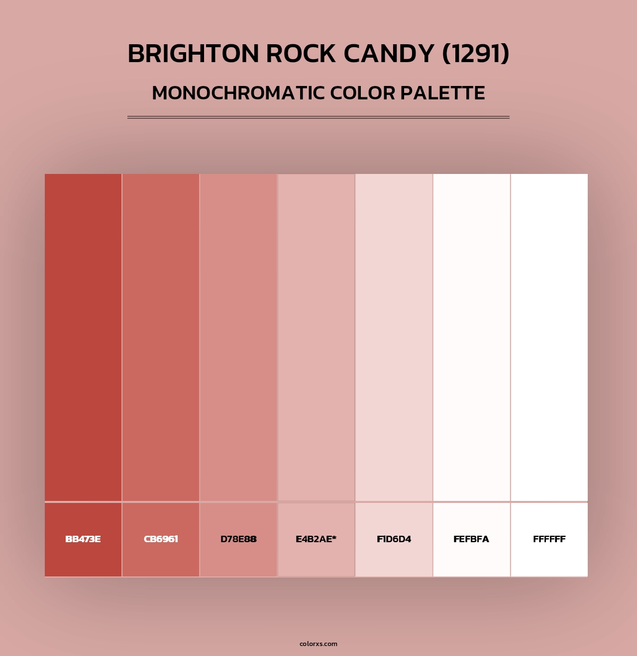Brighton Rock Candy (1291) - Monochromatic Color Palette
