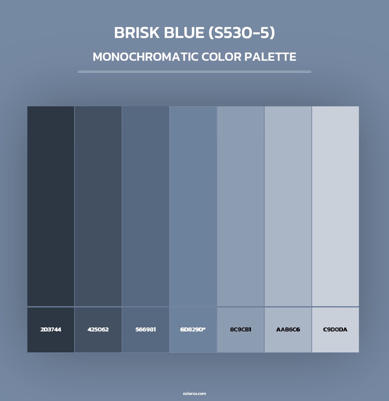 Brisk Blue (S530-5) - Monochromatic Color Palette