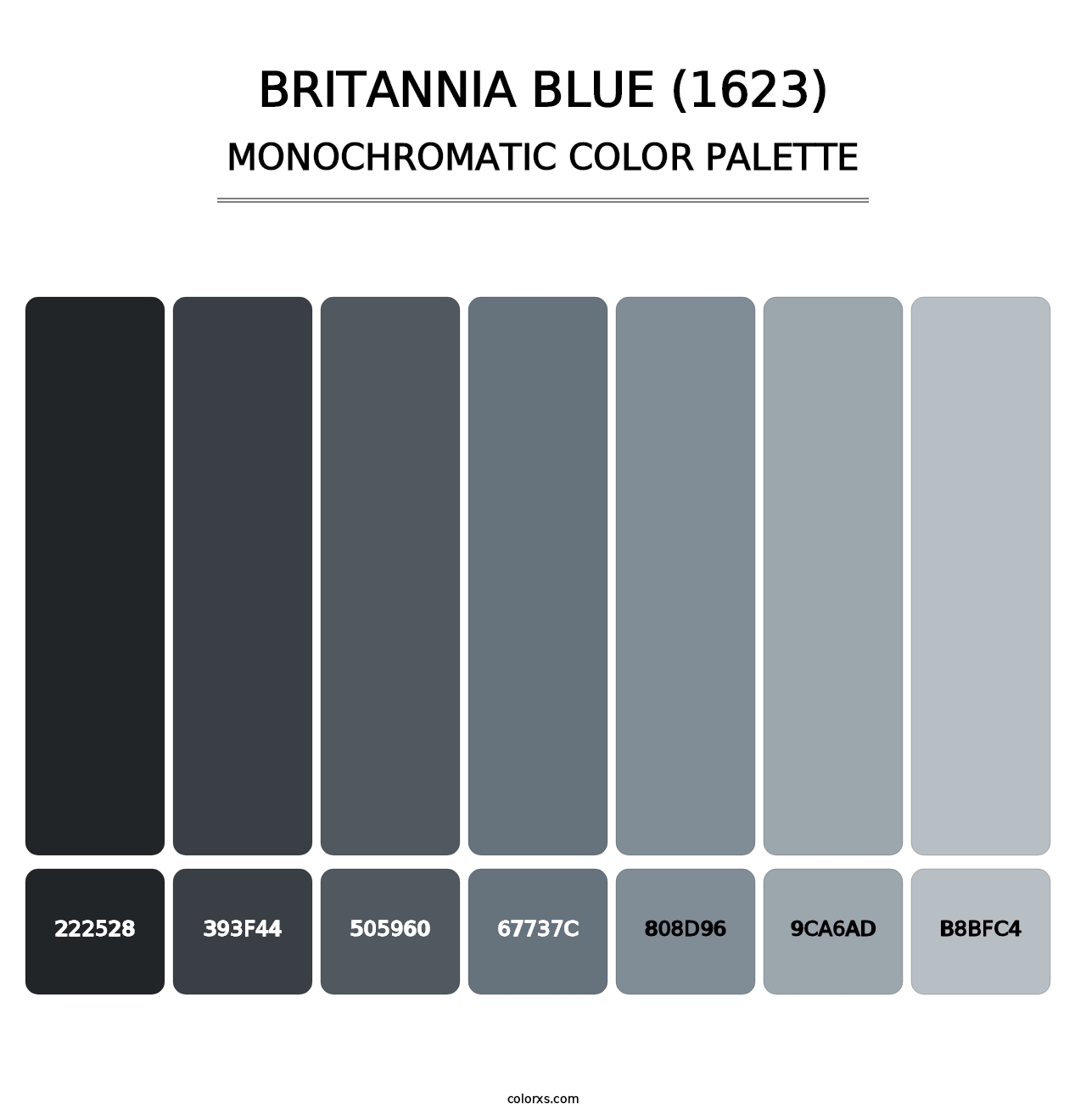Britannia Blue (1623) - Monochromatic Color Palette